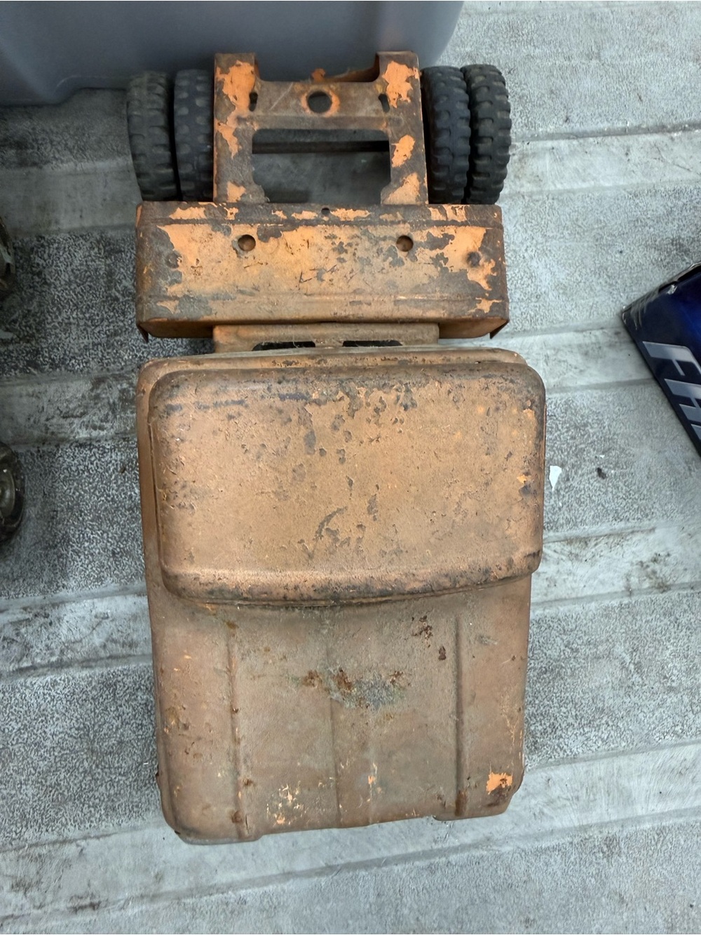 Vintage metal Tonka truck Orange